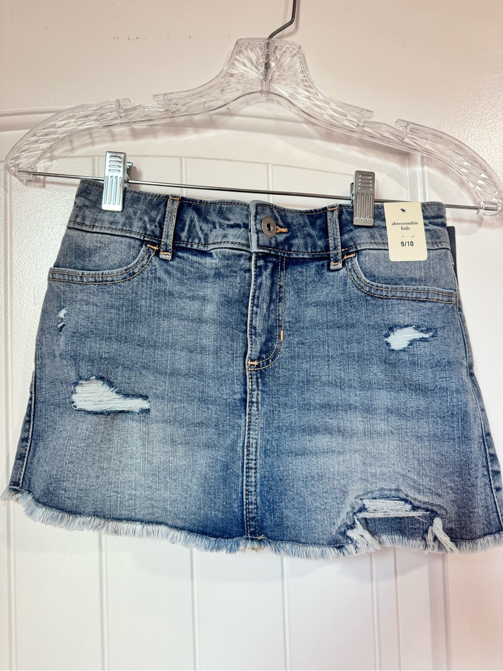 Abercrombie Kids NWT Distressed Denim Mini Skirt